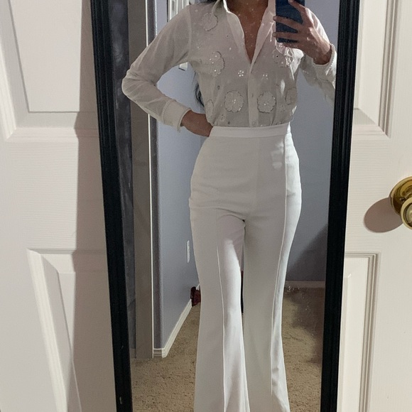 Custom-made embellished button-up dress shirt - Picture 1 of 8